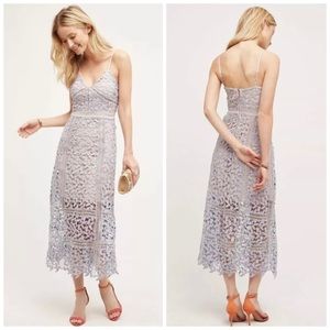 Revolve X Elliatt Tingle Dress Lilac Floral Lace Overlay NWT Small